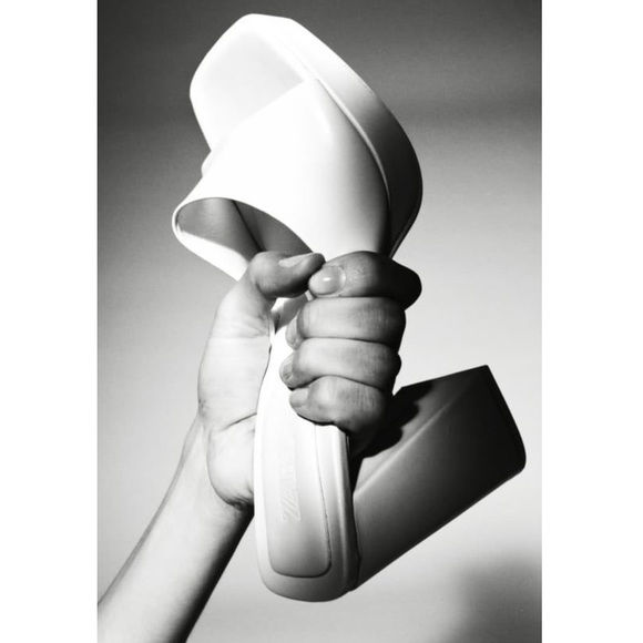 🆕 Brand New Leather Chunky Heeled Platform Mules - Picture 5 of 15